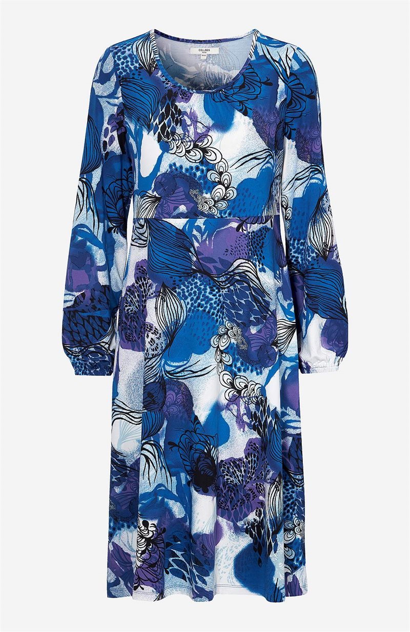 Mönstrad jerseyklänning Lovis 26207