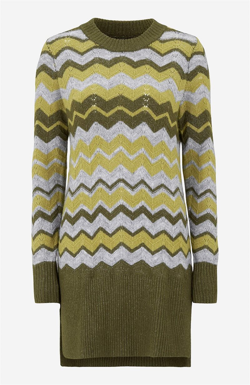 Stickad tröja med zick-zackmönster Agata 27486