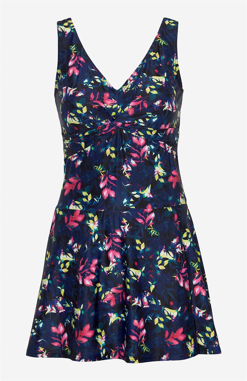 Helmönstrad baddräktsklänning Tampa