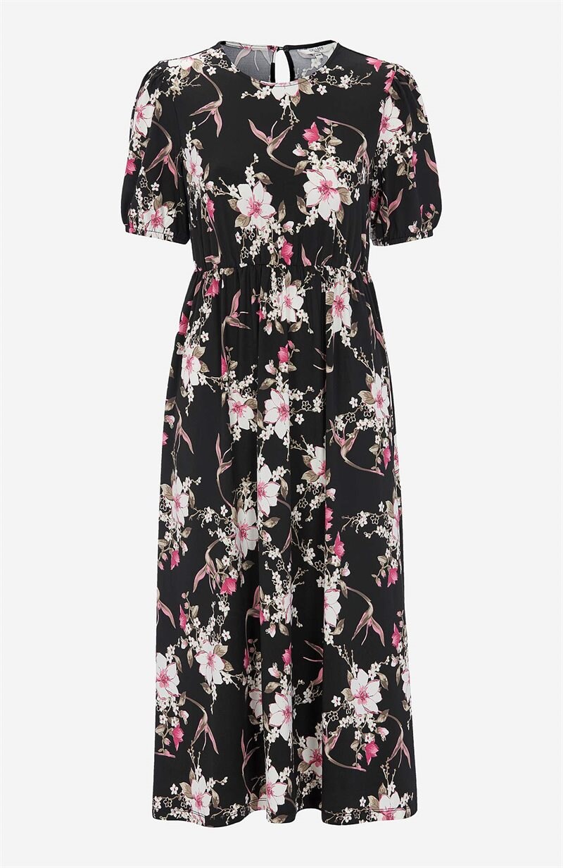 Product Image for Mönstrad midiklänning i följsam trikå Catarina