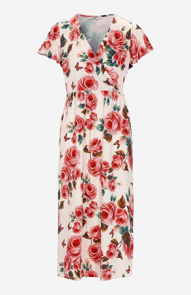 Product Image for Mönstrad maxiklänning med avskärning i midjan Magda
