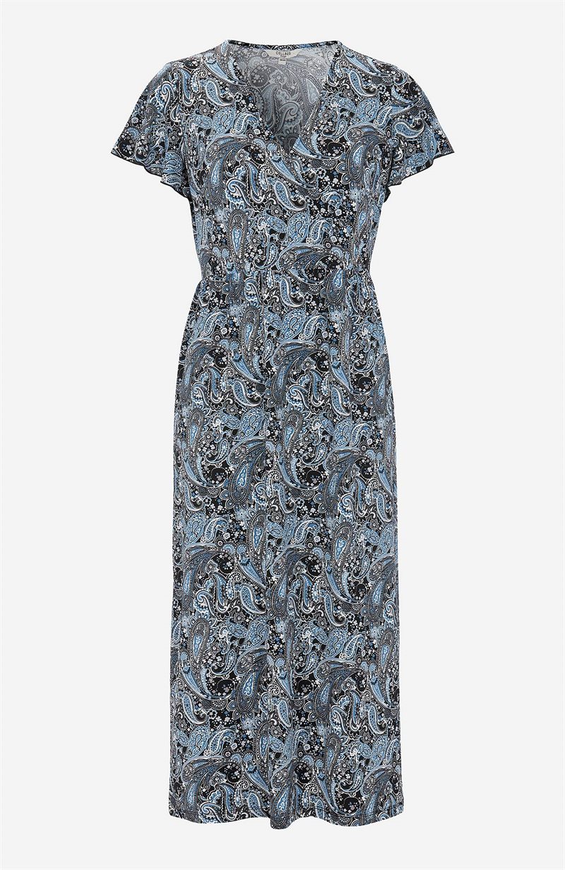 Product Image for Mönstrad maxiklänning med avskärning i midjan Magda