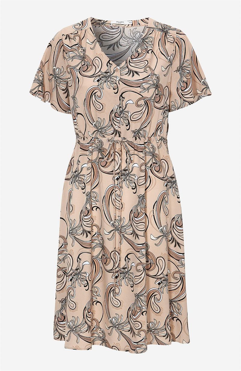Product Image for Mönstrad viskosklänning med korta ärmar Jennifer