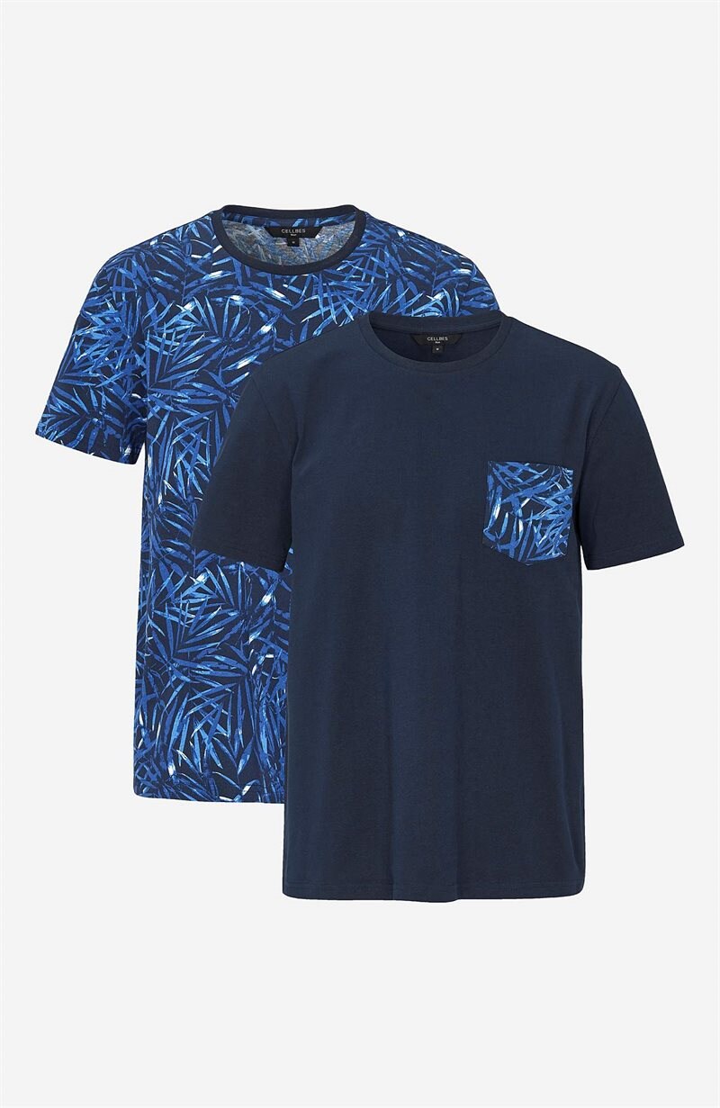 Product Image for T-shirt med bröstficka Elon 2-pack