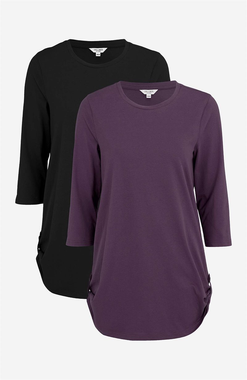 Trikåtunika med 3/4-ärm 2-pack 27311