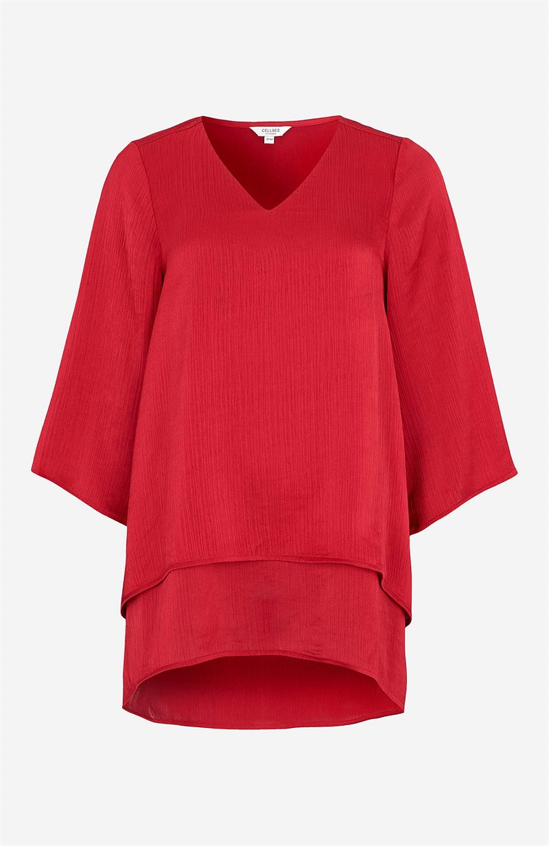 V-ringad tunika med trumpetärm Fiona 27613