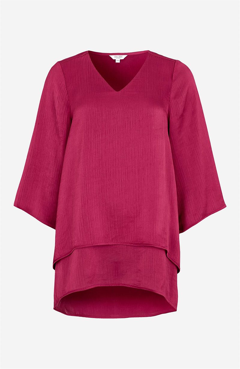 V-ringad tunika med trumpetärm Fiona 27610