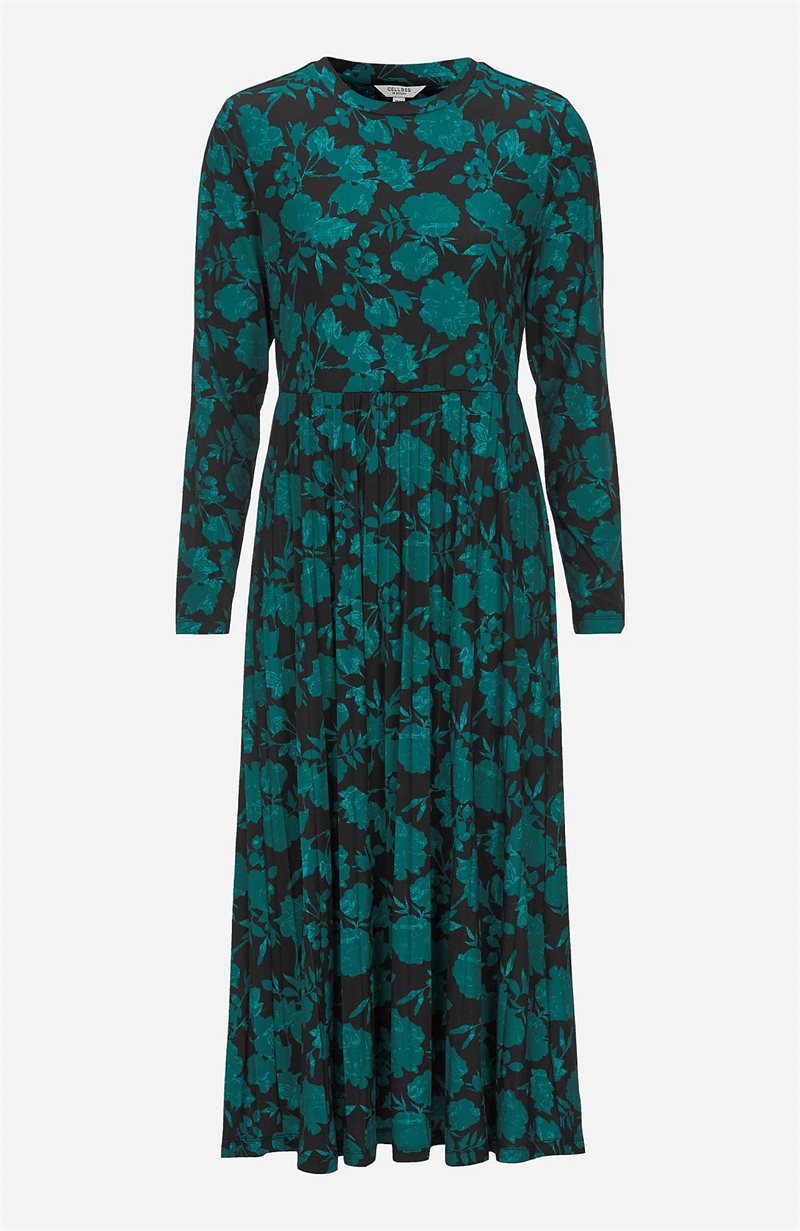 Product Image for Plisserad, mönstrad trikåklänning Christina