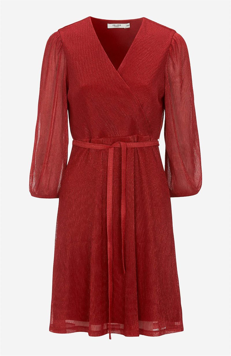 Glittrig festklänning med omlottdesign Lisbeth 27751