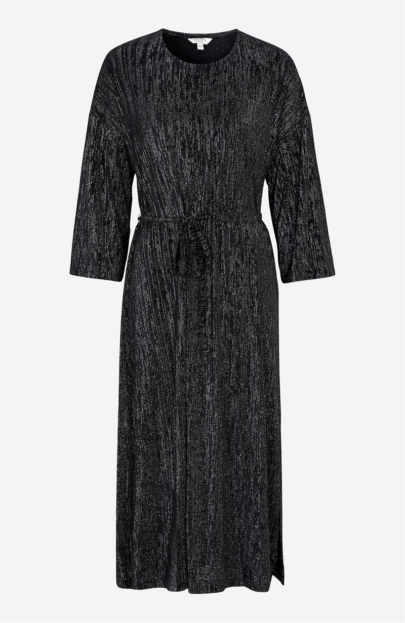 Glittrig trikåklänning Lydia