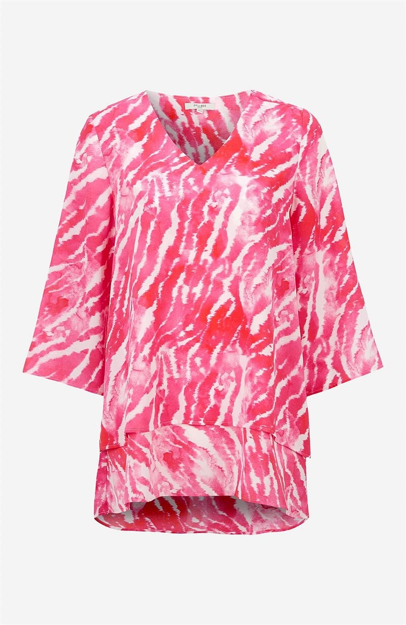 V-ringad tunika med trumpetärm Paula 27882