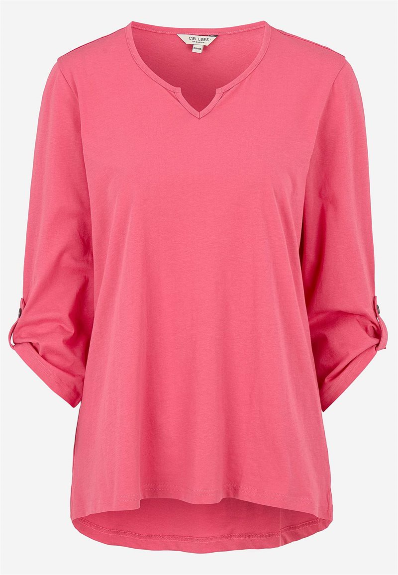 Trikåtopp med 3/4-långa ärmar 36124