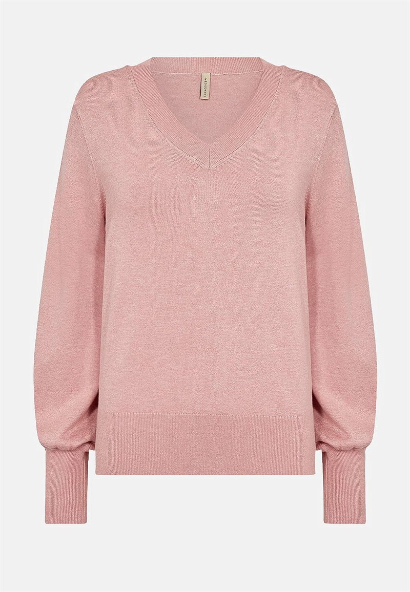 Finstickad tröja med v-ringning 32302