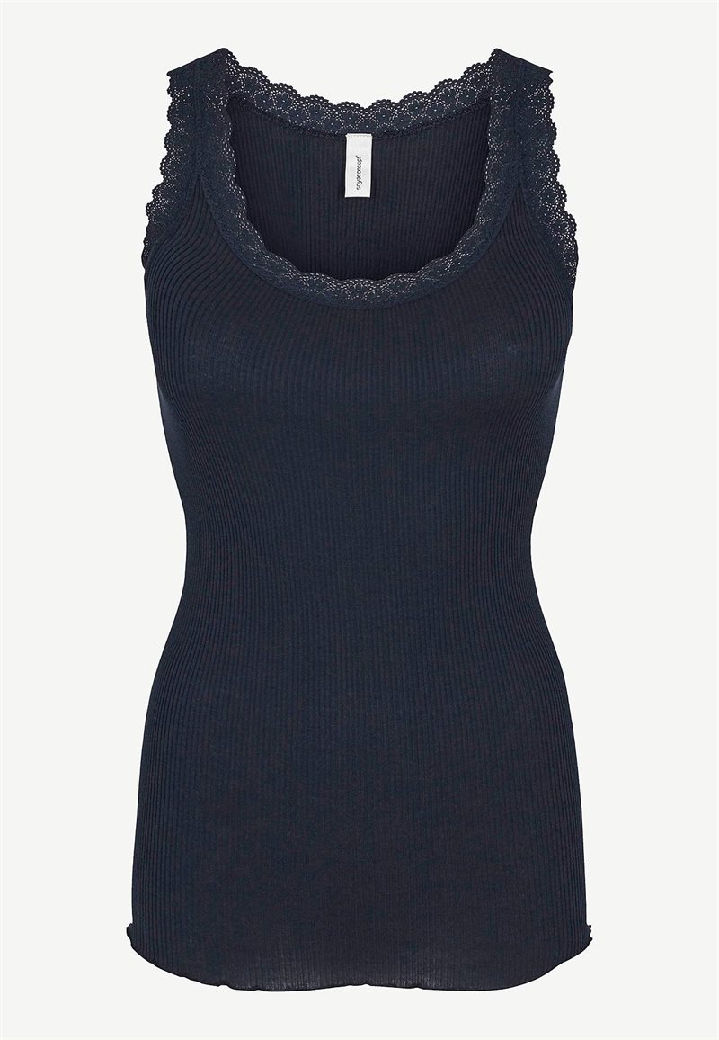 Ribbat linne i silkesmix