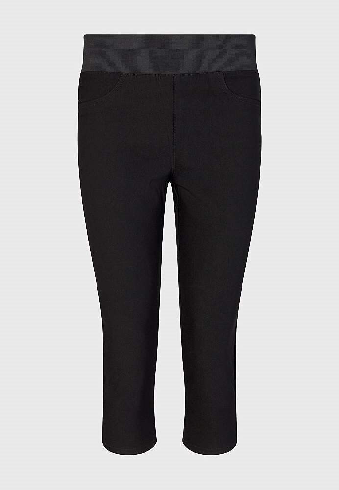 Stretchig capribyxa med resårmidja