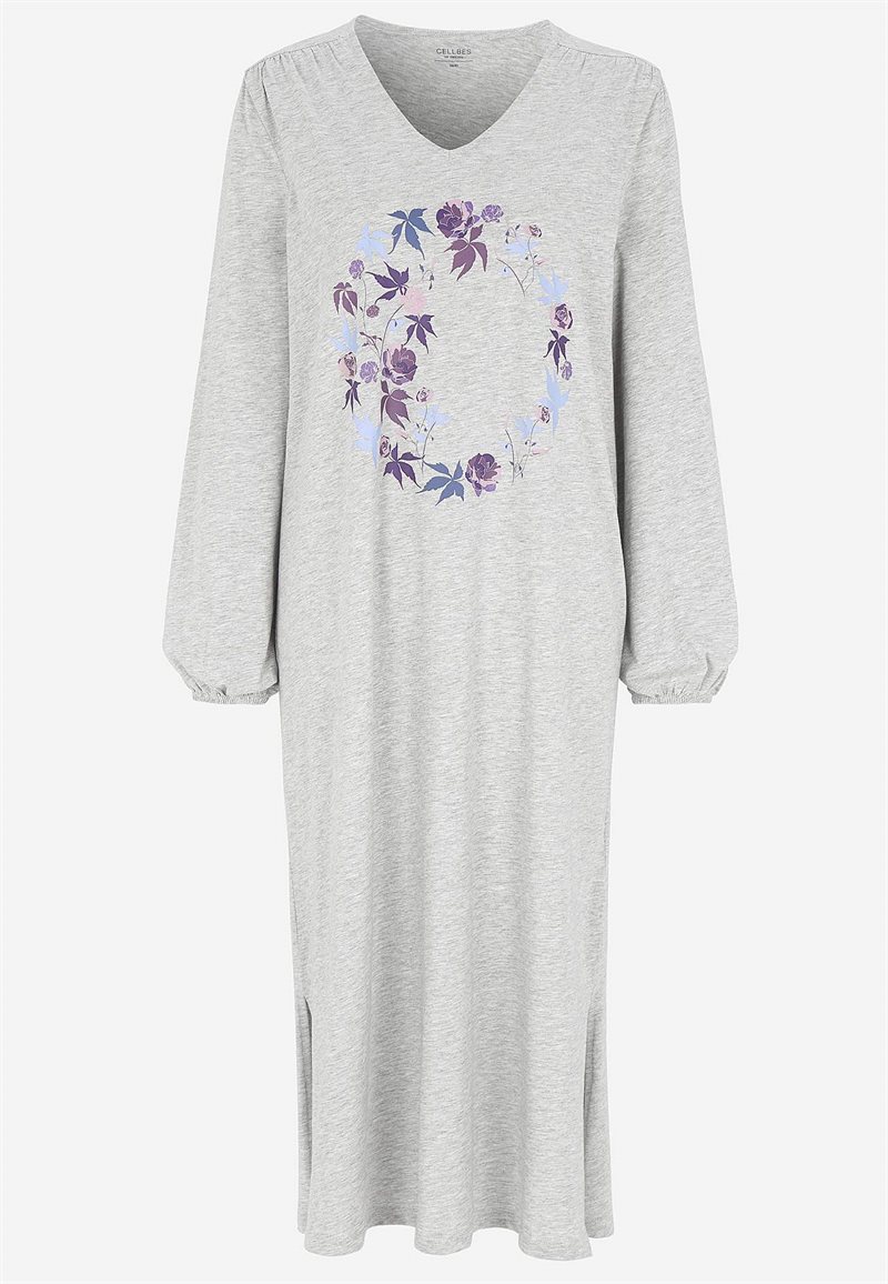 Långt, mönstrat nattlinne 33548