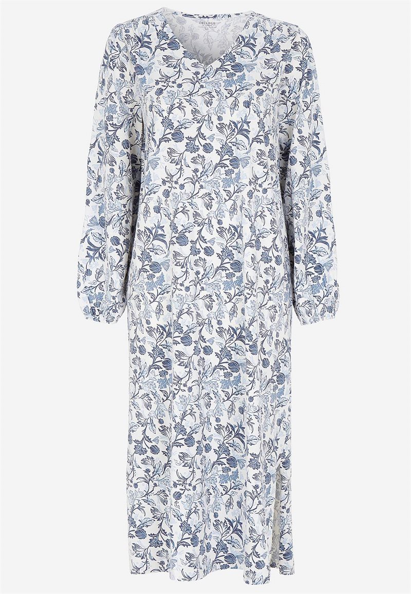 Långt, mönstrat nattlinne 33541