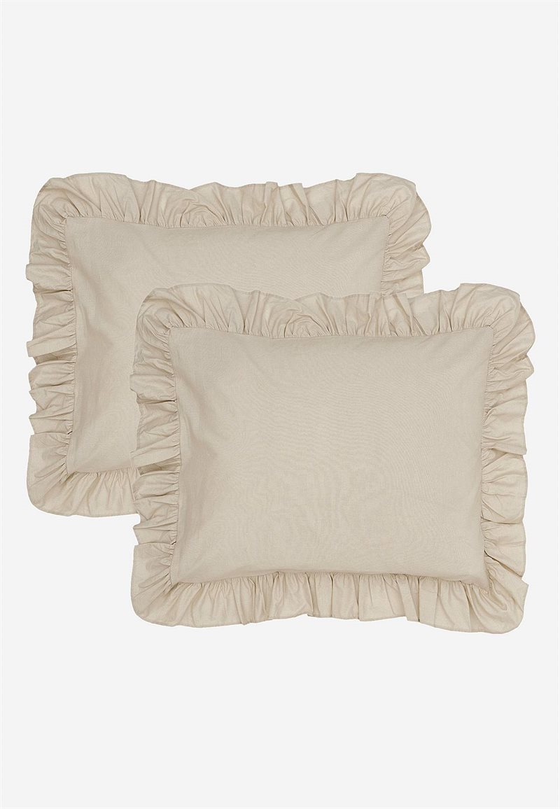 Product Image for Örngott med volang 50x60 cm Ekologisk bomull 2-pack