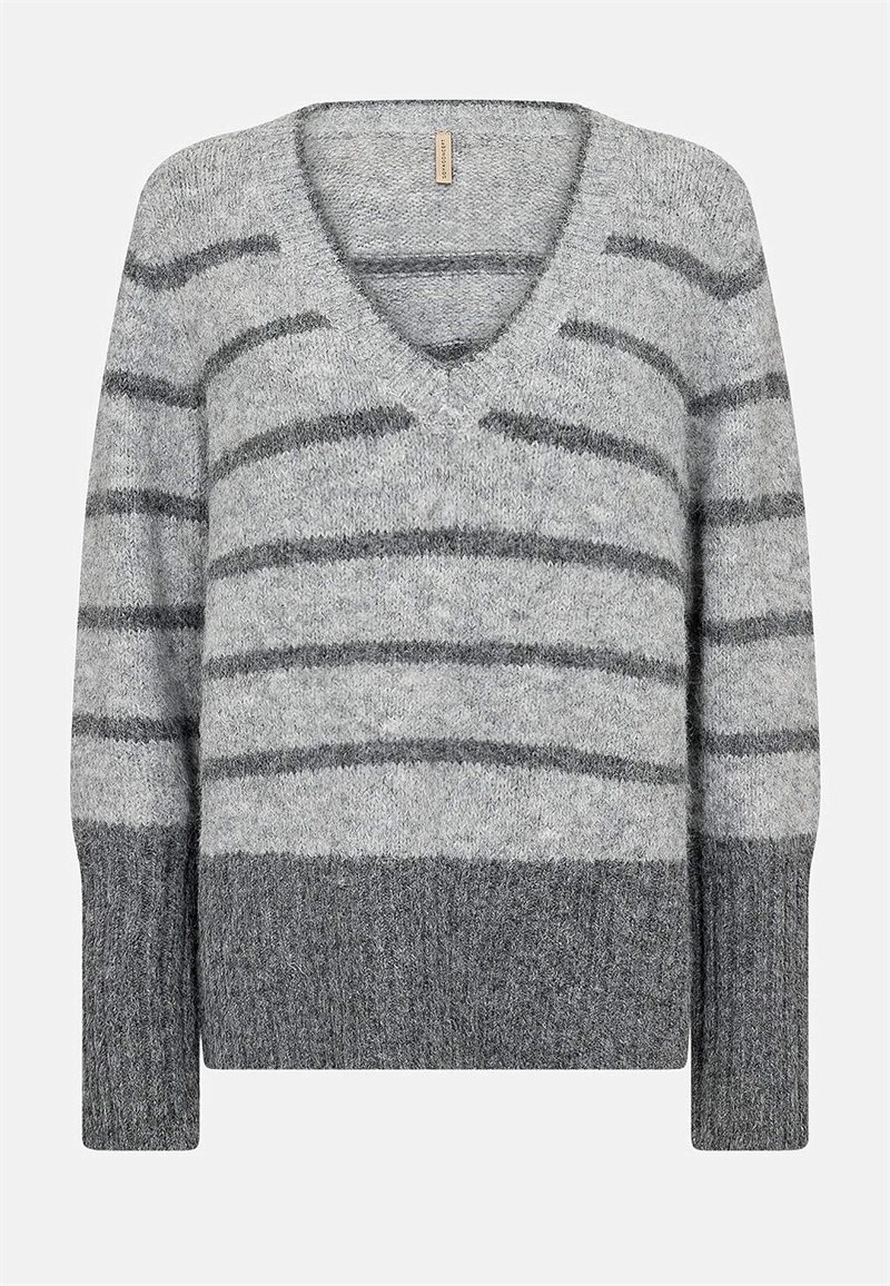 V-ringad stickad tröja 35263