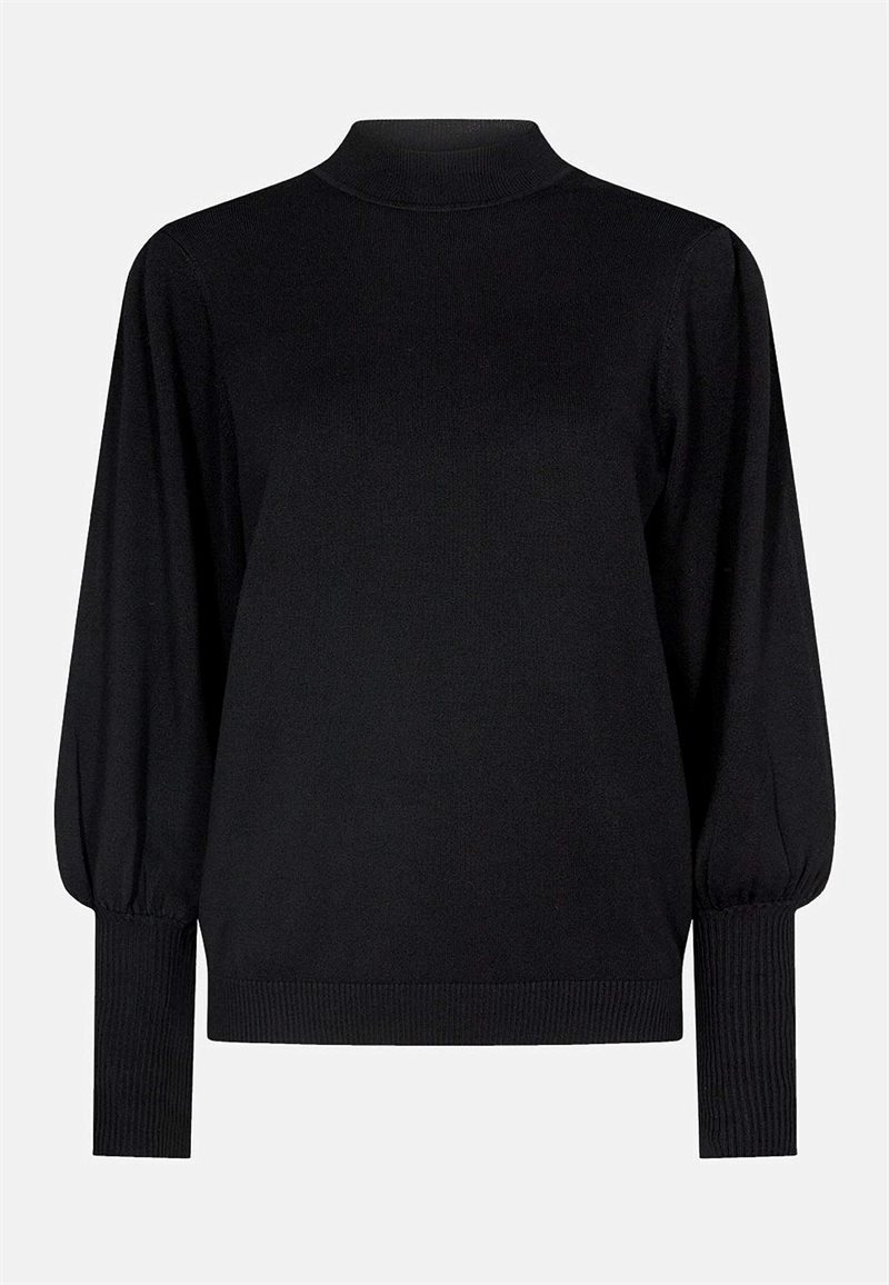 Finstickad tröja med halvpolo