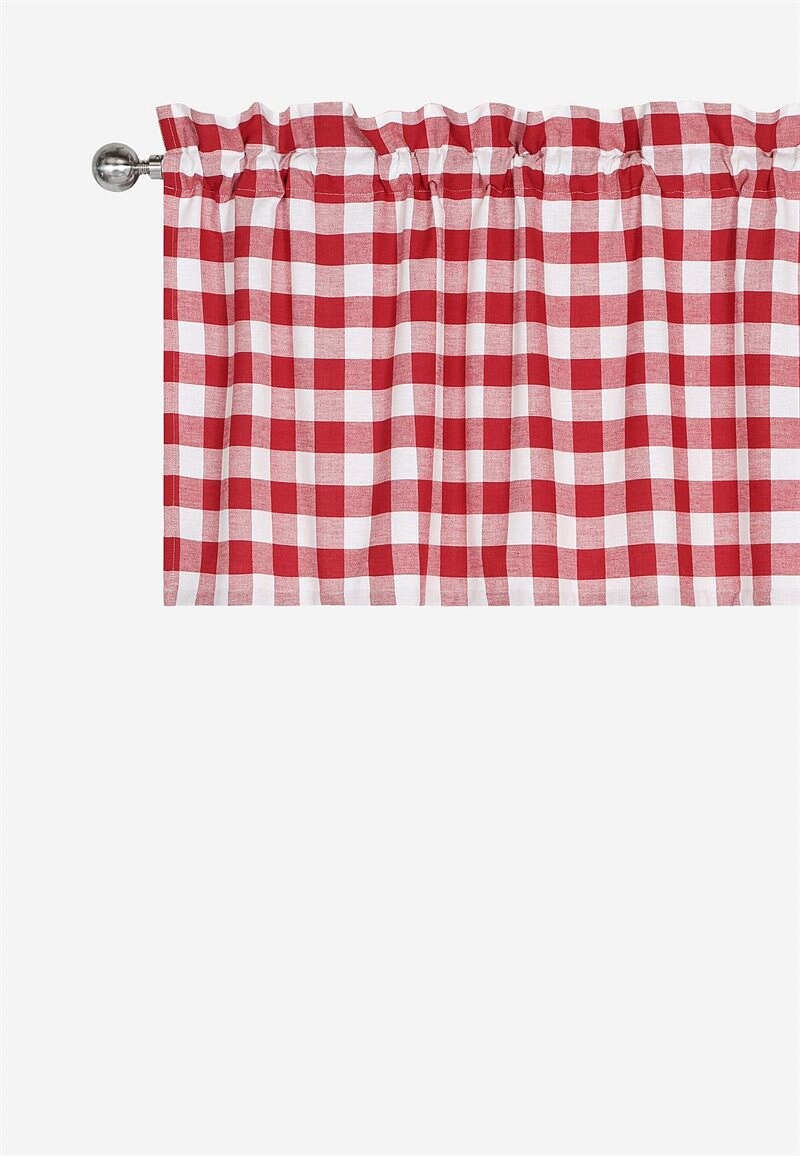 Vävd, rutig gardinkappa 35400