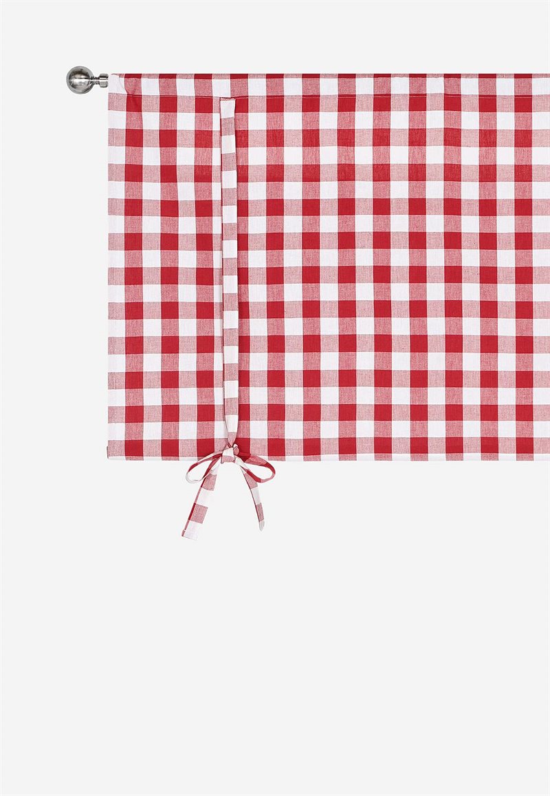 Vävd, rutig hissgardin 35402