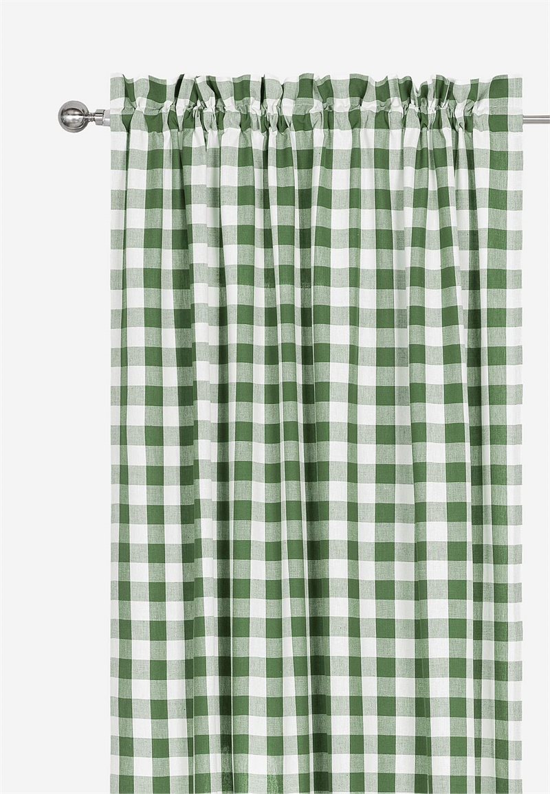 Vävda, rutiga gardinlängder 2-pack 35411