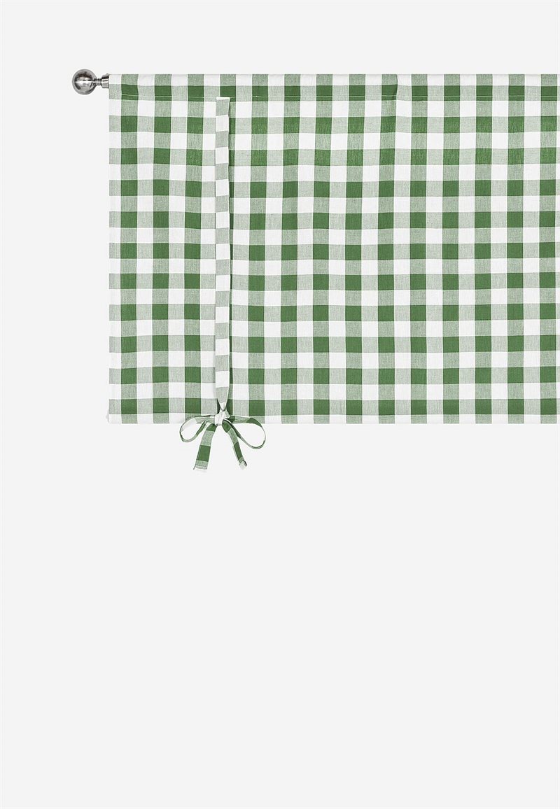 Vävd, rutig hissgardin 35416