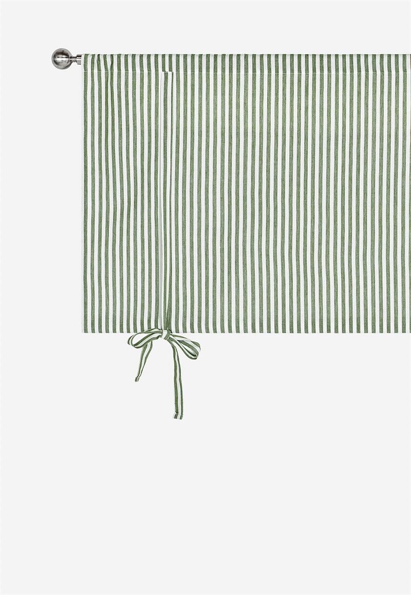 Vävd, randig hissgardin