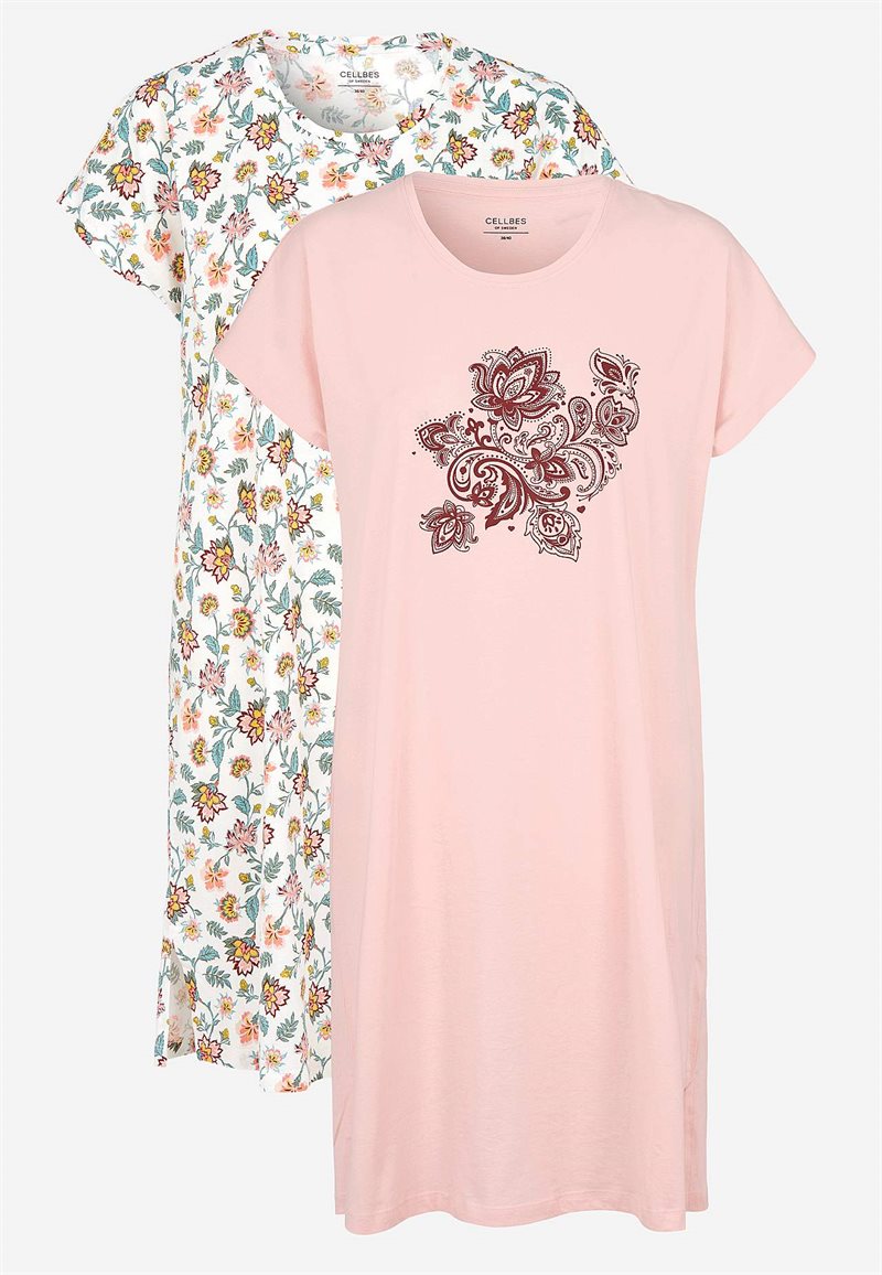 Kortärmat nattlinne 2-pack 36249