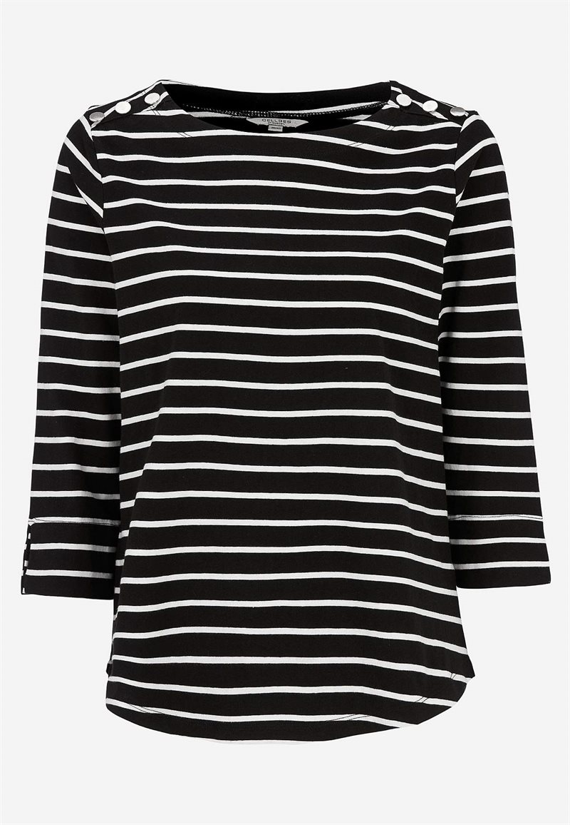 Trikåtopp med knappar 36403