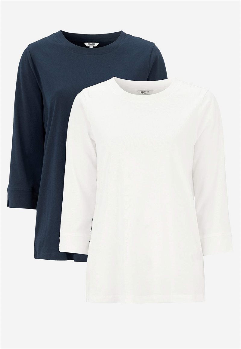 Trikåtopp i ekologisk bomull 2-pack