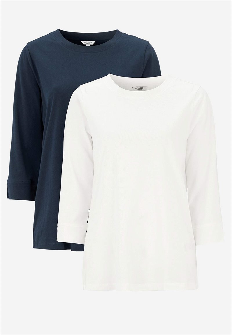 Trikåtopp i ekologisk bomull 2-pack