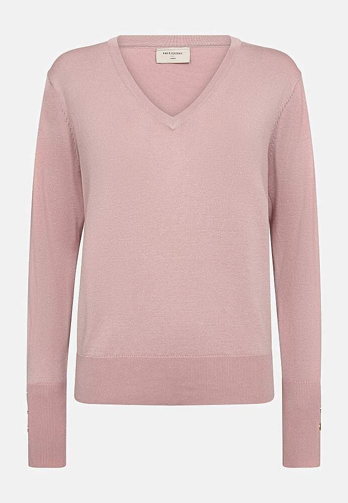 Finstickad tröja med guldfärgade knappar