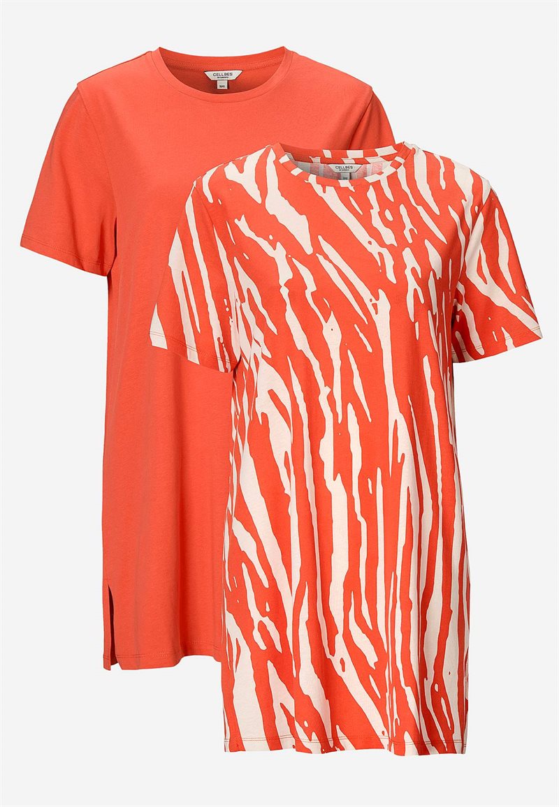 Trikåtunika i ekologisk bomull 2-pack