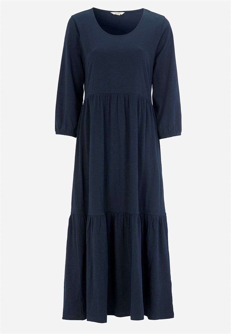 Trikåklänning med volang