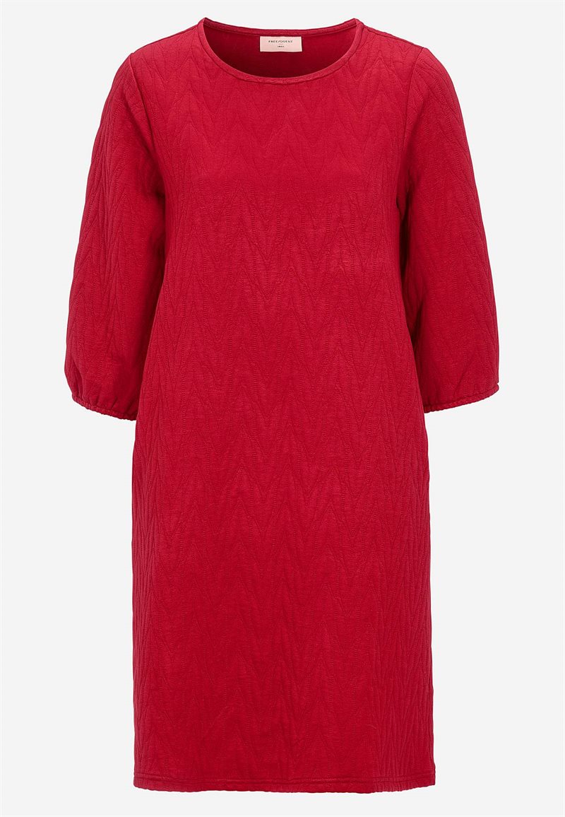 Trikåklänning med 3D-struktur 36848