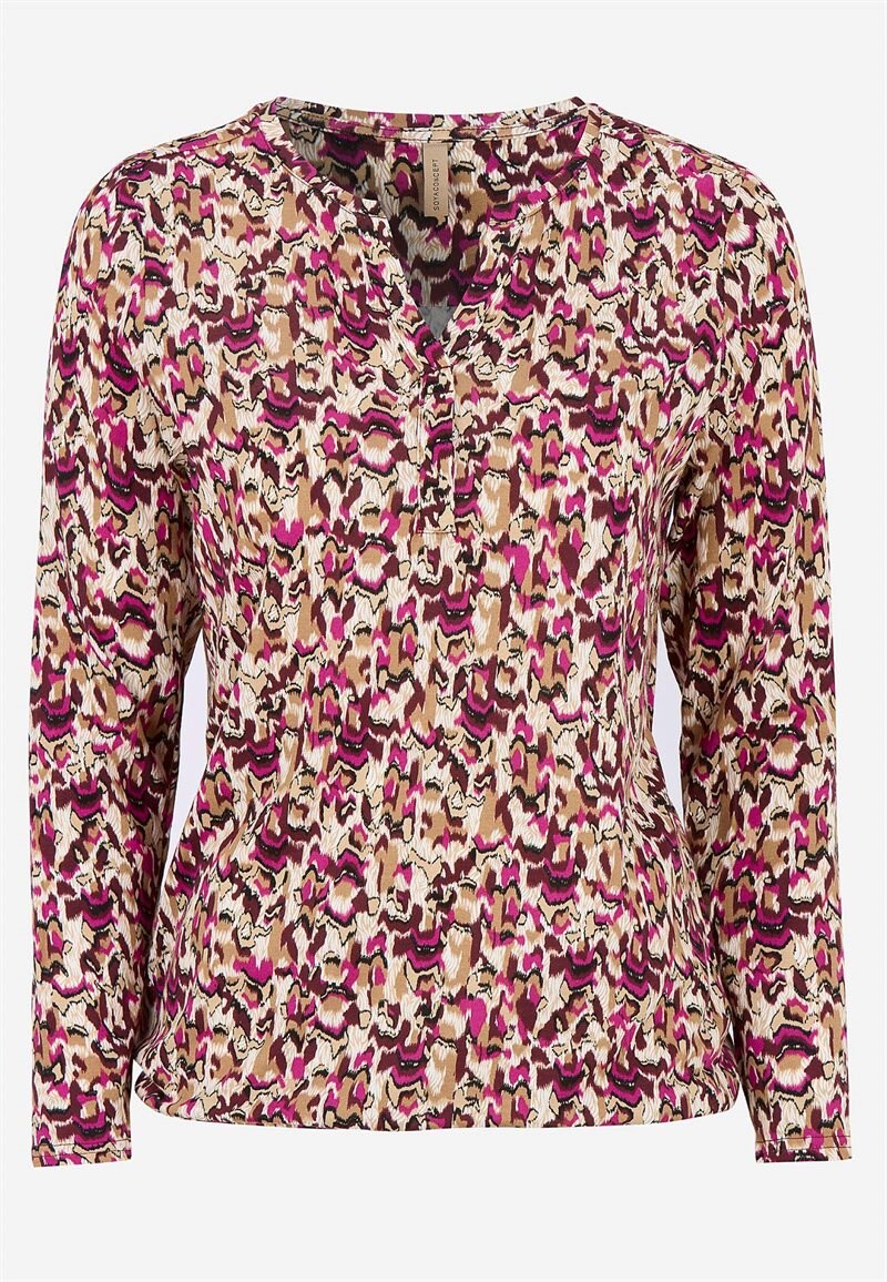 Blommönstrad trikåtopp