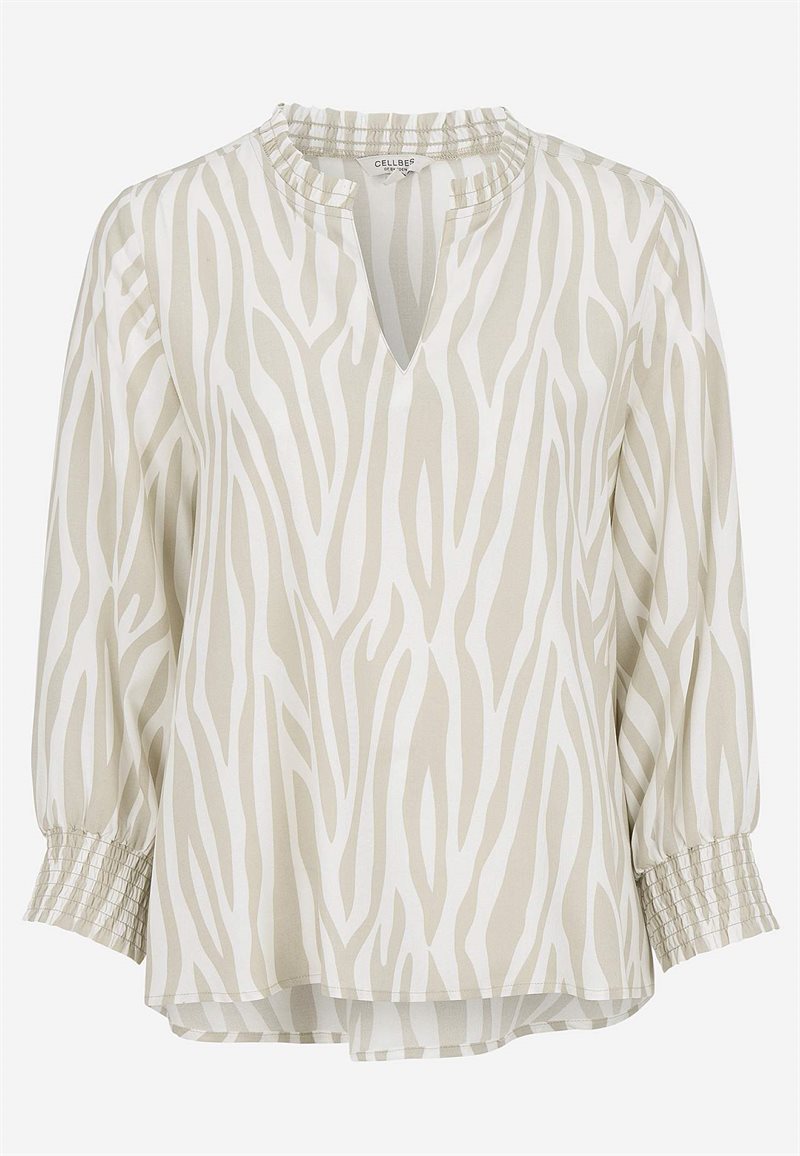 Vävd, mönstrad blus