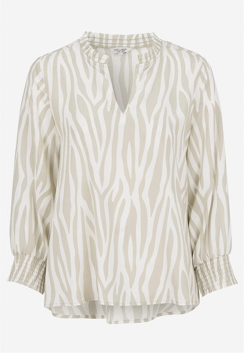 Vävd, mönstrad blus