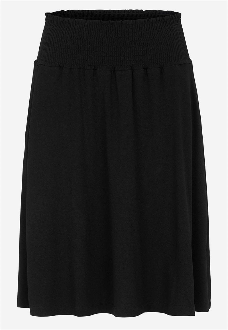 Trikåkjol med fickor