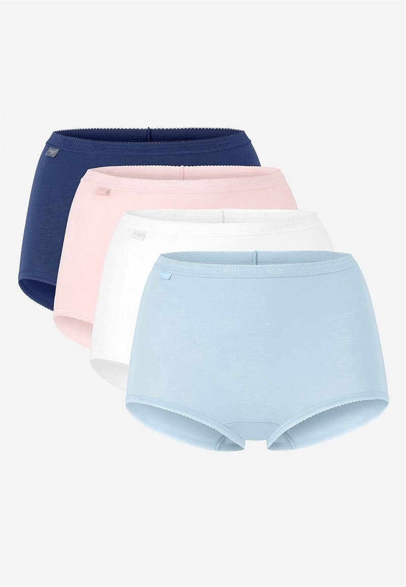 Alternativ bild 0 för Sloggi Trosor 4P Basic Plus Maxi Panty Rosa/Blå bomull 50 Dam