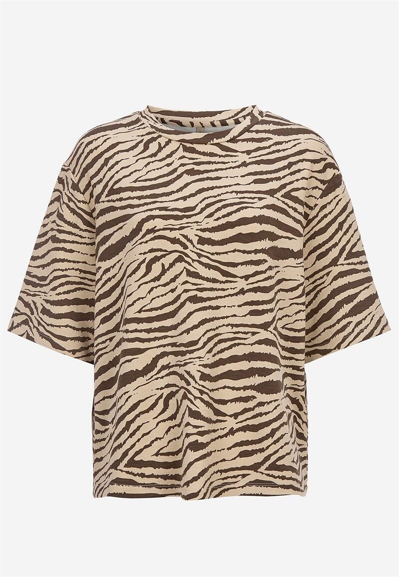 Supermjuk t-shirt med zebramönster