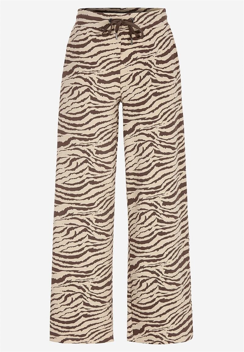 Supermjuk trikåbyxa med zebramönster