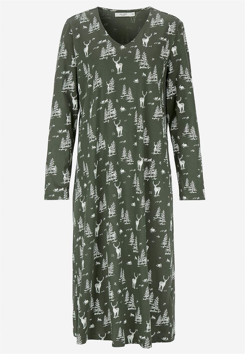 Product Image for Mönstrat nattlinne med långa ärmar