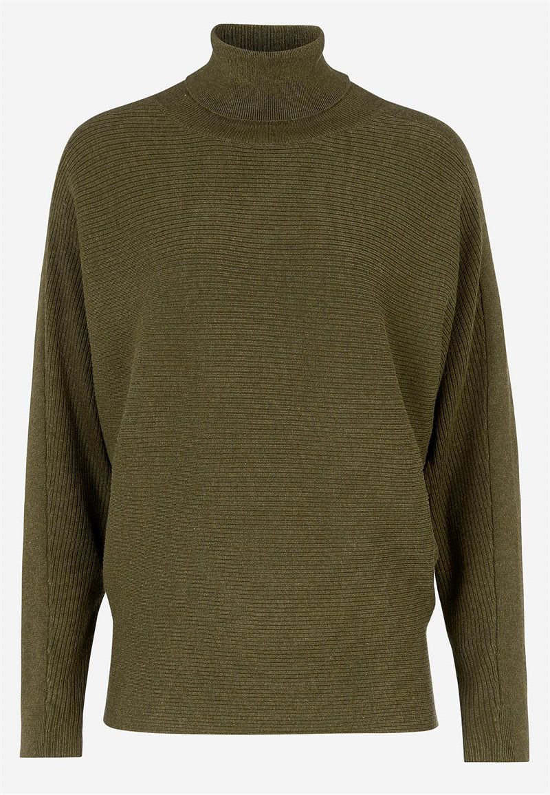 Stickad polotröja med pingvinärmar