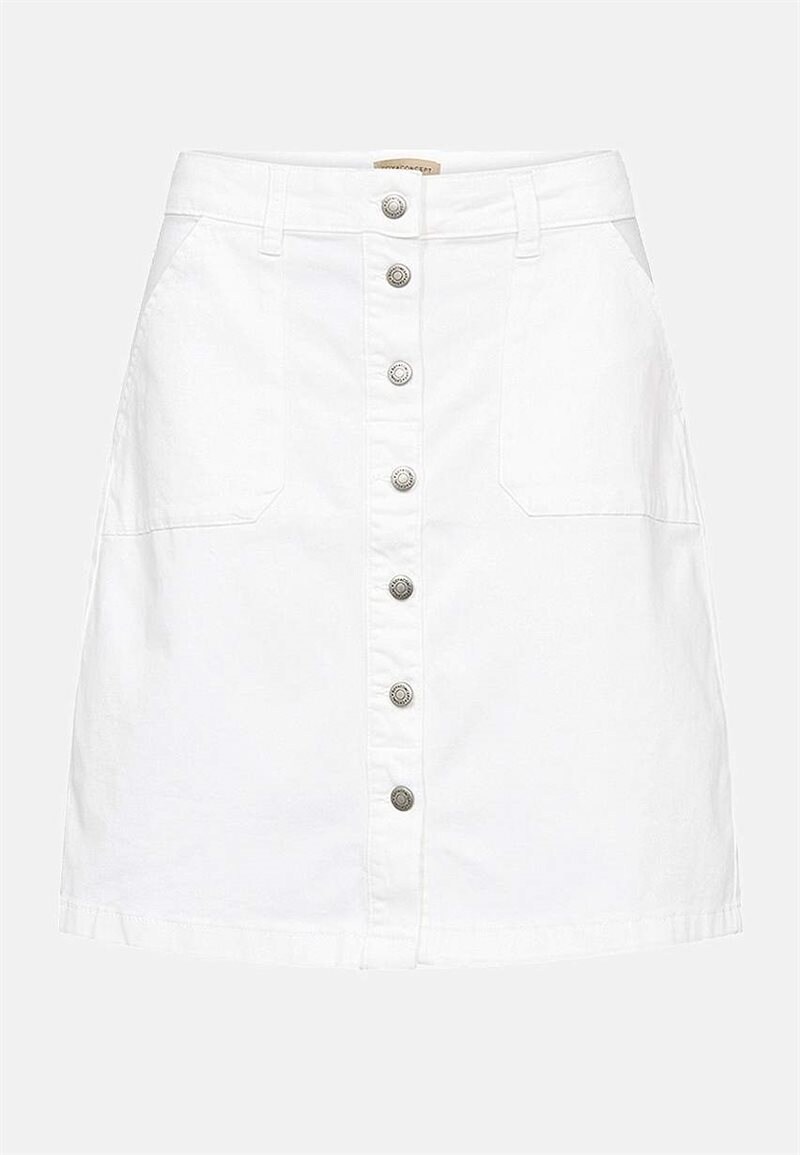Kort jeanskjol med fickor