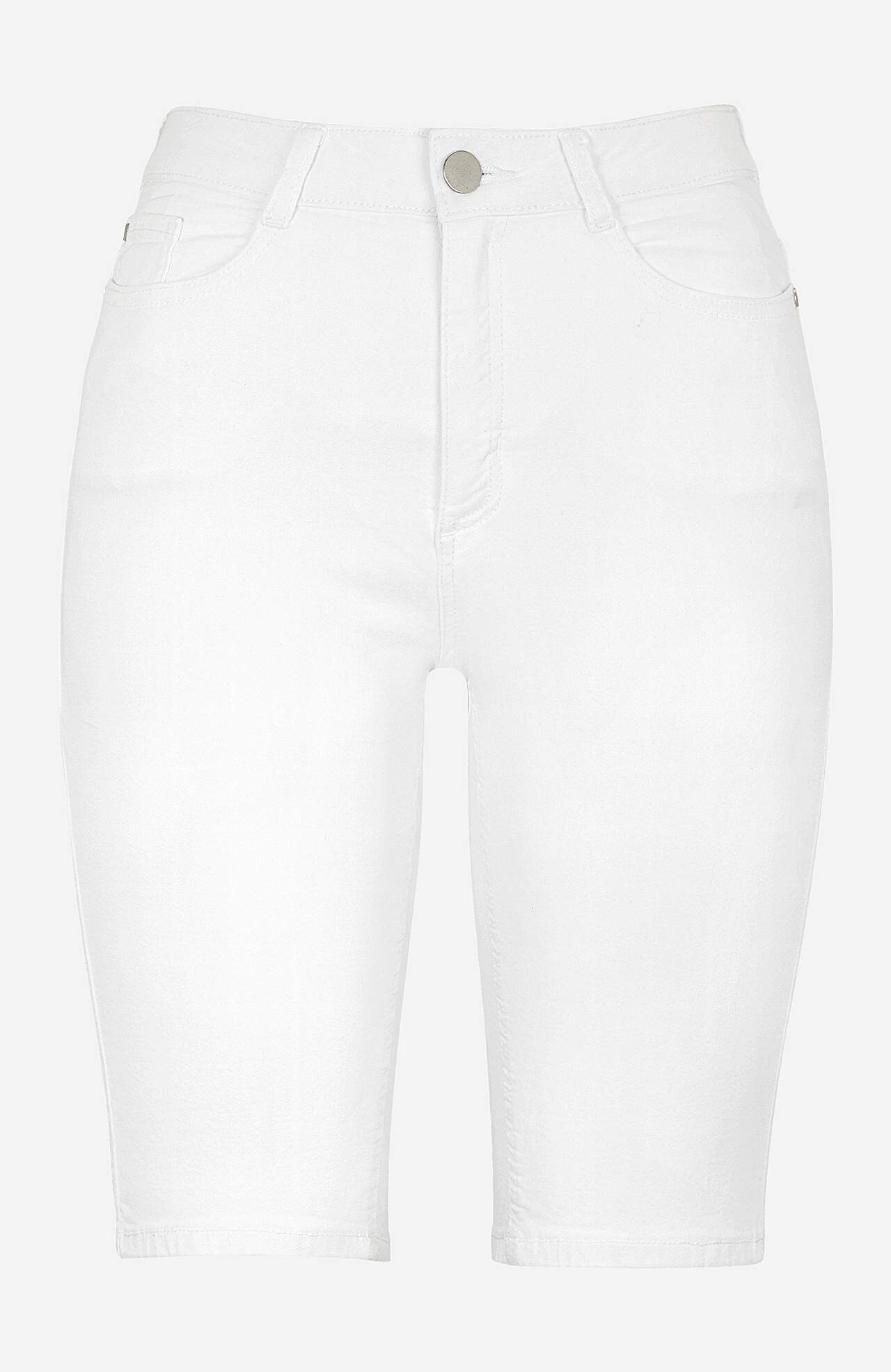 Stretchiga jeansshorts med långt ben Ella