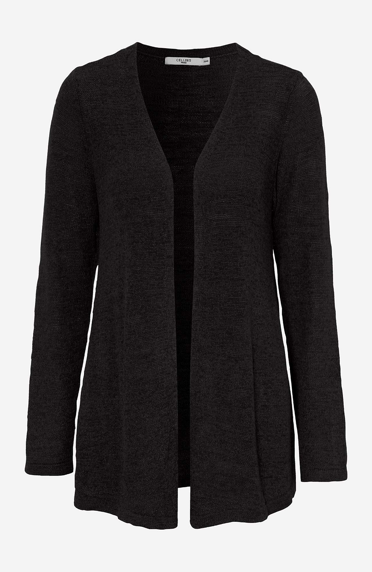 Stickad cardigan med öppen front Marika