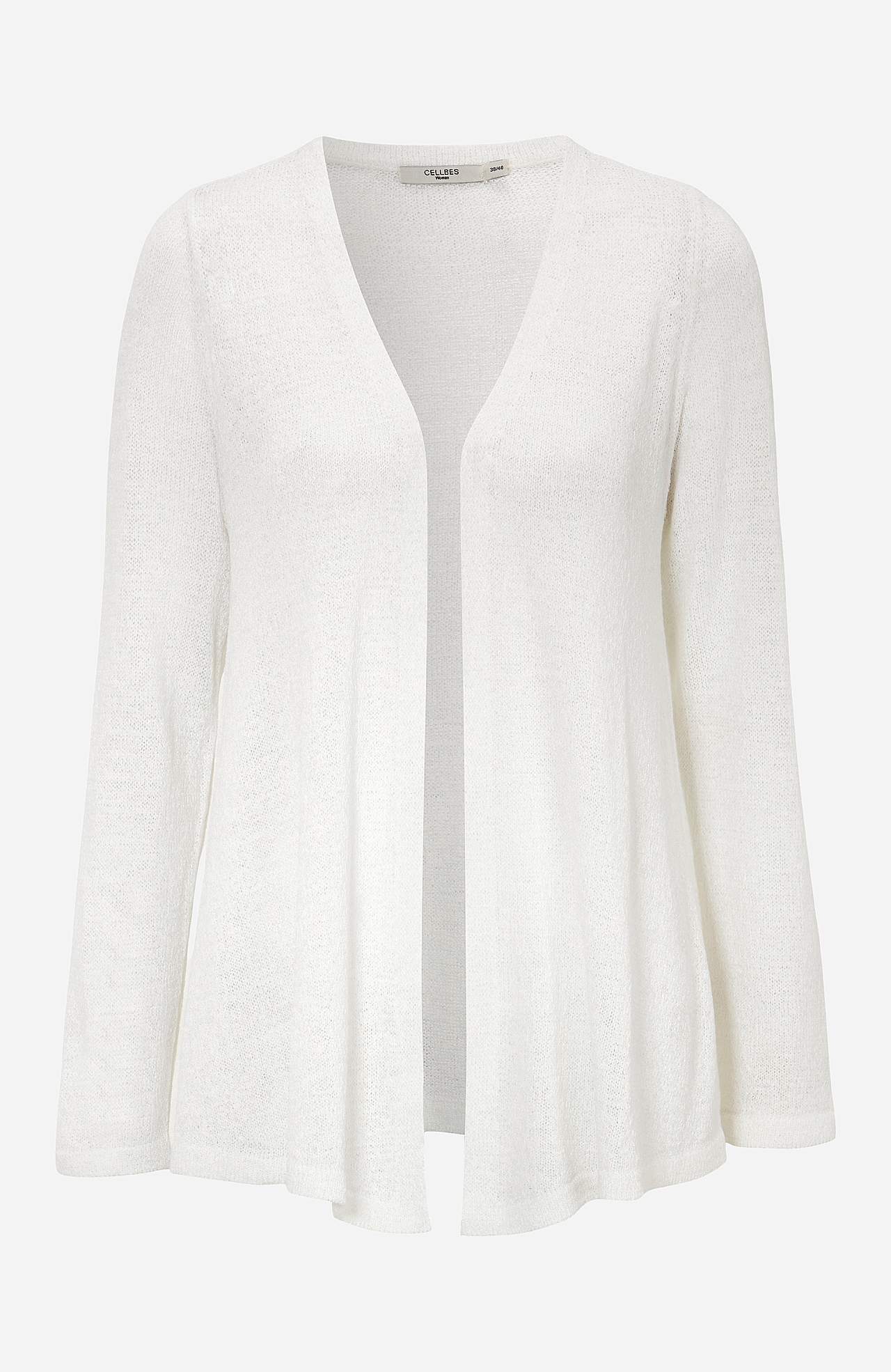 Stickad cardigan med öppen front Marika